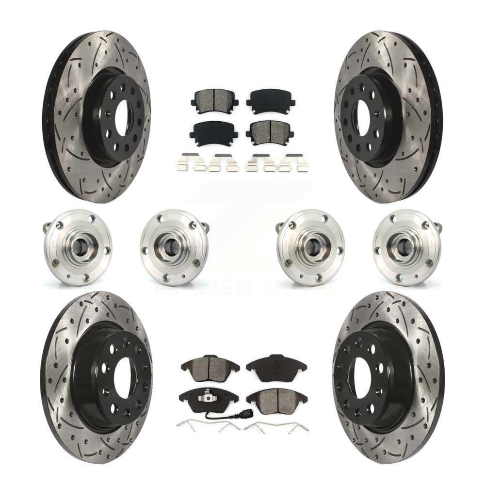 [Avant + Arrière] Kit d'ensemble roulement de roue et moyeu pour Volkswagen Passat Audi A3 Quattro KBB-111109