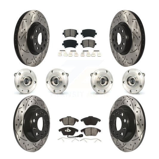 [Avant + Arrière] Kit d'ensemble roulement de roue et moyeu pour Volkswagen Passat Audi A3 Quattro KBB-111109
