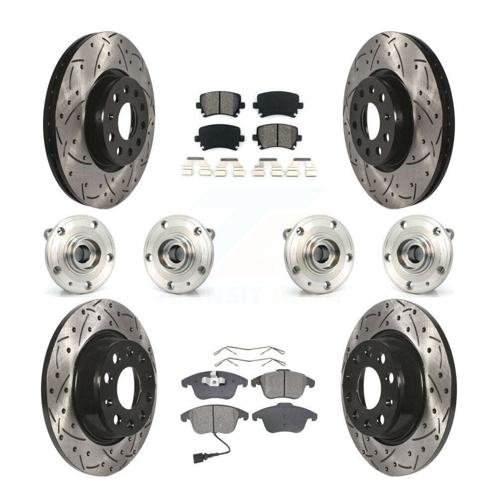 [Avant + Arrière] Kit d'ensemble roulement de roue et moyeu pour Volkswagen Tiguan Audi Q3 Quattro KBB-111110