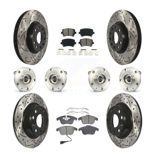 [Avant + Arrière] Kit d'ensemble roulement de roue et moyeu pour Volkswagen Tiguan Audi Q3 Quattro KBB-111110