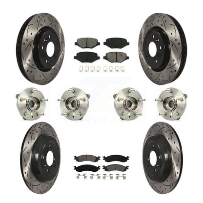 [Avant + Arrière] Kit d'ensemble roulement de roue et moyeu pour 2010-2012 Ford Taurus SHO KBB-111116