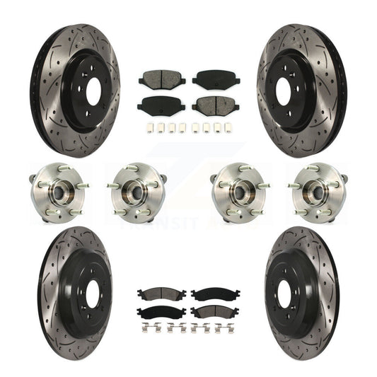 [Avant + Arrière] Kit d'ensemble roulement de roue et moyeu pour 2010-2012 Ford Taurus SHO KBB-111116