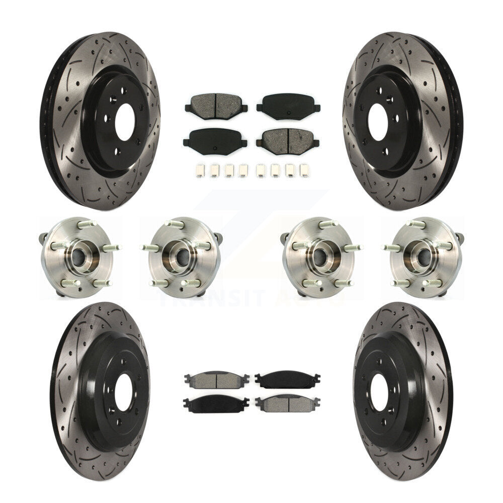 [Avant + Arrière] Kit d'ensemble roulement de roue et moyeu pour 2009-2010 Lincoln MKS KBB-111117