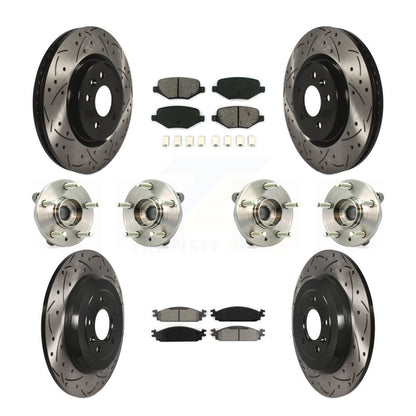 [Avant + Arrière] Kit d'ensemble roulement de roue et moyeu pour 2009-2010 Lincoln MKS KBB-111117