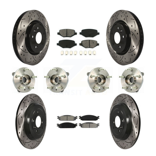 [Avant + Arrière] Kit d'ensemble roulement de roue et moyeu pour 2009-2010 Lincoln MKS KBB-111117