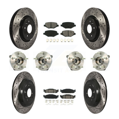 [Avant + Arrière] Kit d'ensemble roulement de roue et moyeu pour Ford Taurus Flex Lincoln MKT MKS KBB-111118