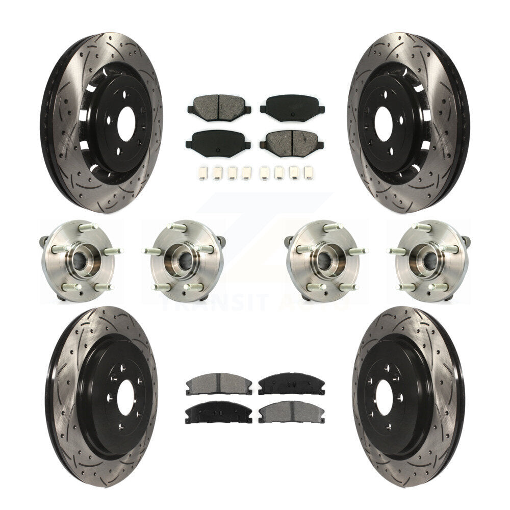 [Avant + Arrière] Kit d'ensemble roulement de roue et moyeu pour Lincoln MKS Ford Flex Taurus MKT KBB-111119
