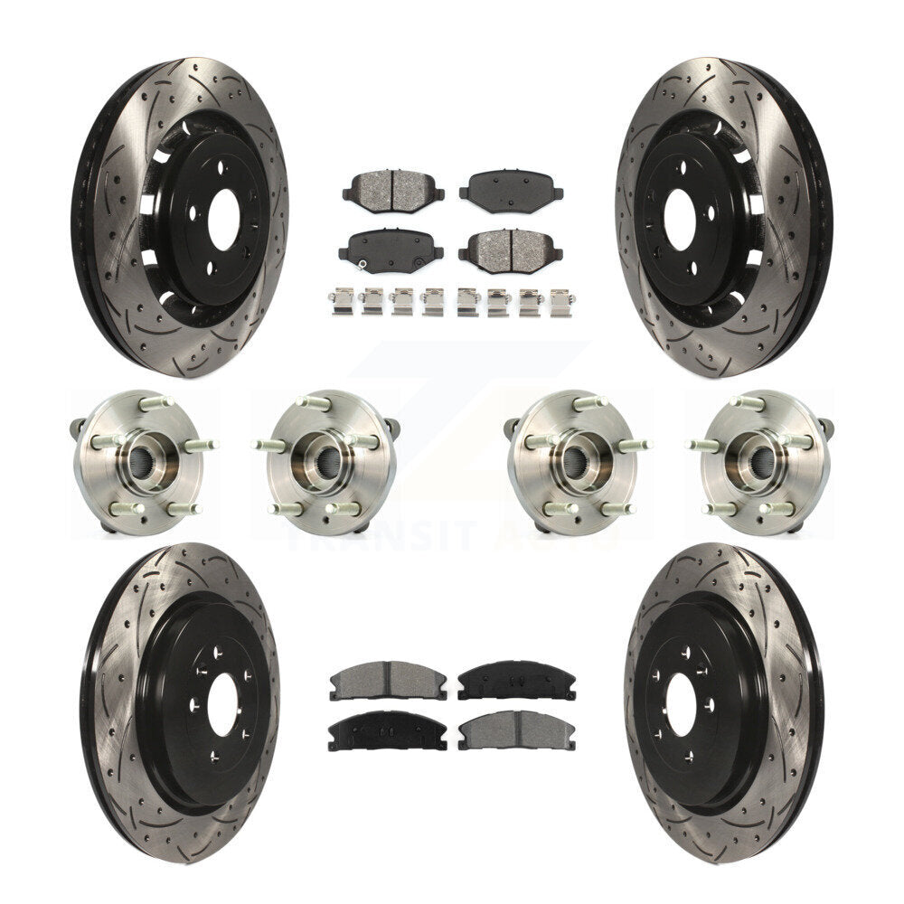 [Avant + Arrière] Kit d'ensemble roulement de roue et moyeu pour Ford Flex Taurus Lincoln MKS KBB-111120