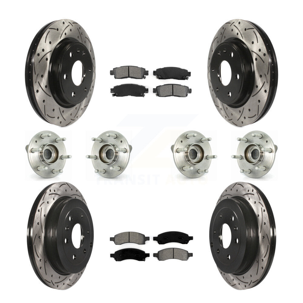 [Avant + Arrière] Kit d'ensemble roulement de roue et moyeu pour Chevrolet Traverse GMC Acadia Buick Enclave Saturn Outlook Limited KBB-111121