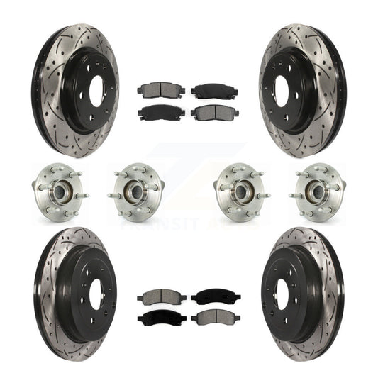 [Avant + Arrière] Kit d'ensemble roulement de roue et moyeu pour Chevrolet Traverse GMC Acadia Buick Enclave Saturn Outlook Limited KBB-111121