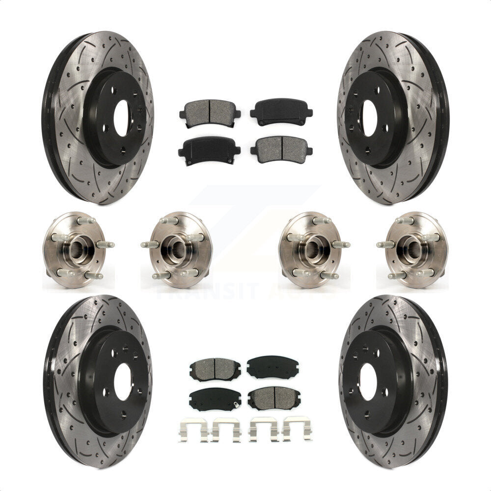 [Avant + Arrière] Kit d'ensemble roulement de roue et moyeu pour 2018-2019 Chevrolet Impala KBB-111122 par Transit Auto