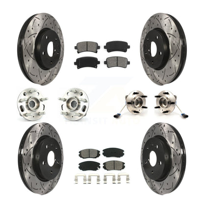 [Avant + Arrière] Kit d'ensemble roulement de roue et moyeu pour 2010 Buick Allure KBB-111123