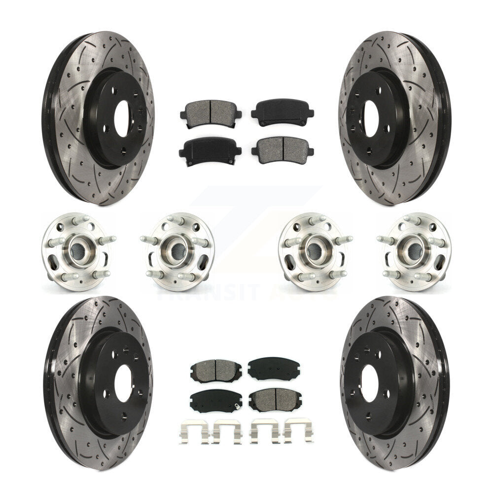 [Avant + Arrière] Kit d'ensemble roulement de roue et moyeu pour Chevrolet Malibu Impala Buick LaCrosse KBB-111124