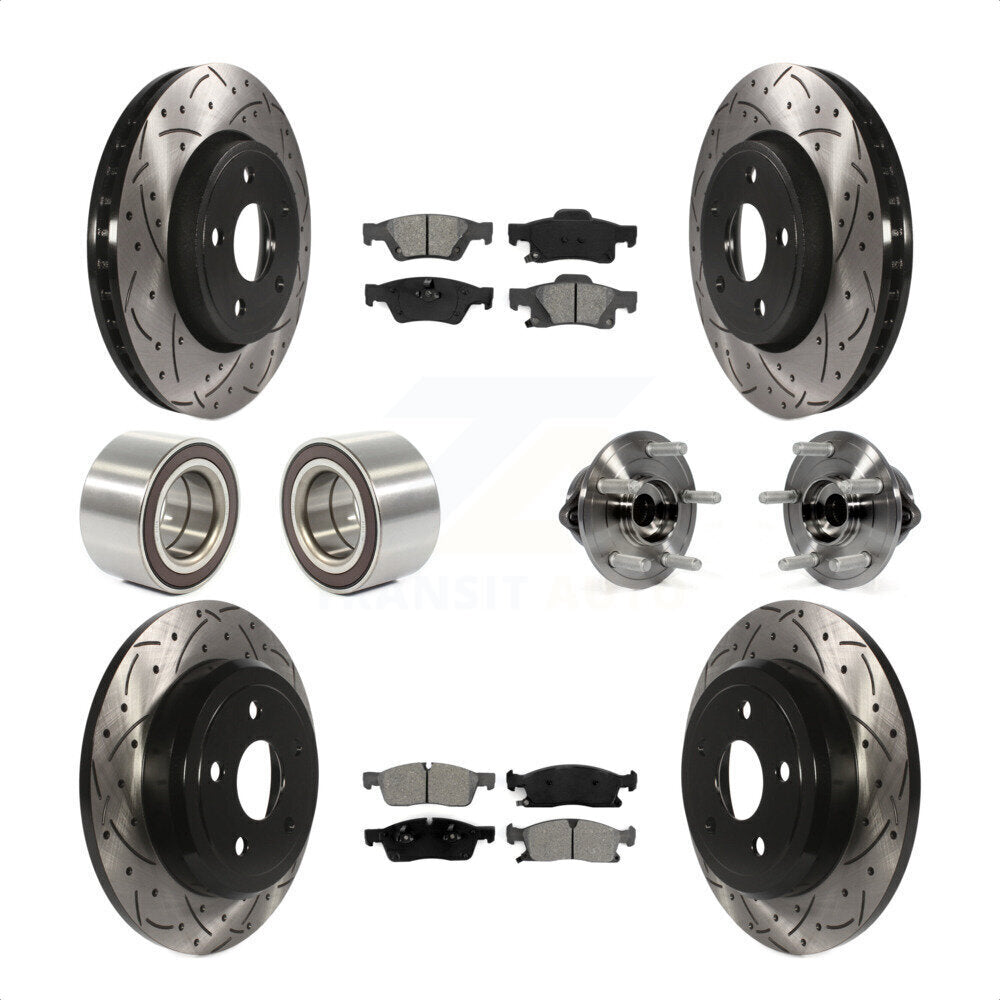 [Avant + Arrière] Kit d'ensemble roulement de roue et moyeu pour Dodge Durango KBB-111127 par Transit Auto