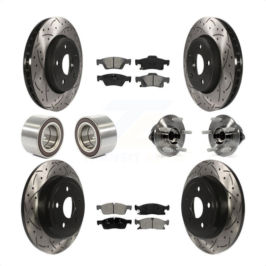 [Avant + Arrière] Kit d'ensemble roulement de roue et moyeu pour Dodge Durango KBB-111127 par Transit Auto