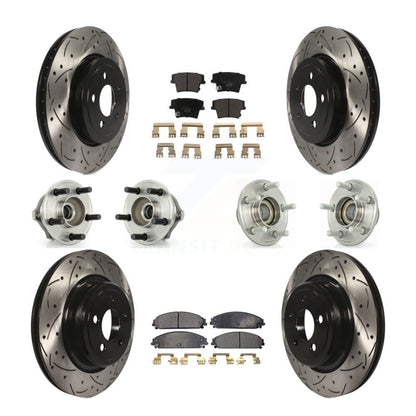 [Avant + Arrière] Kit d'ensemble roulement de roue et moyeu pour 2006-2008 Dodge Charger RWD avec 5.7L 3.5L avec Police Package KBB-111187