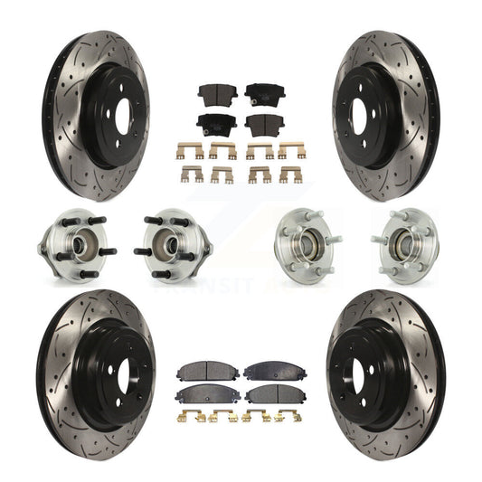[Avant + Arrière] Kit d'ensemble roulement de roue et moyeu pour 2006-2008 Dodge Charger RWD avec 5.7L 3.5L avec Police Package KBB-111187