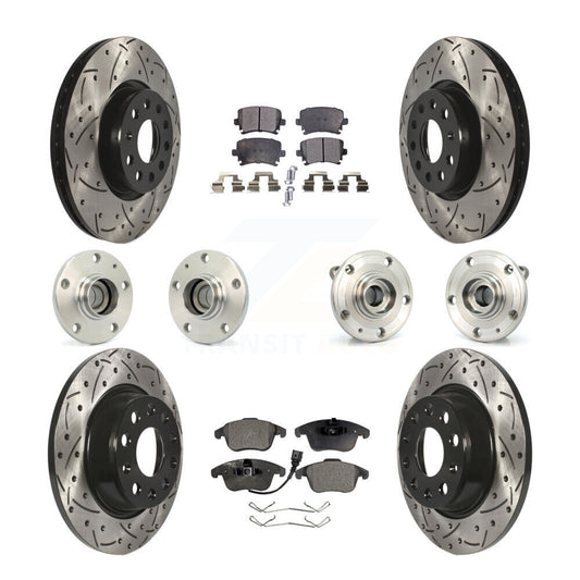 [Avant + Arrière] Kit d'ensemble roulement de roue et moyeu pour Volkswagen Tiguan Audi Q3 KBB-111196
