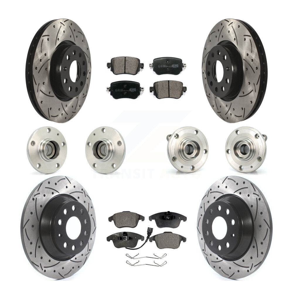 [Avant + Arrière] Kit d'ensemble roulement de roue et moyeu pour 2016-2018 Audi Q3 KBB-111199