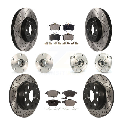 [Avant + Arrière] Kit d'ensemble roulement de roue et moyeu pour 2014 Volkswagen Beetle Base Highline Comfortline avec 2.5L avec 253mm Diameter Rotor KBB-111220