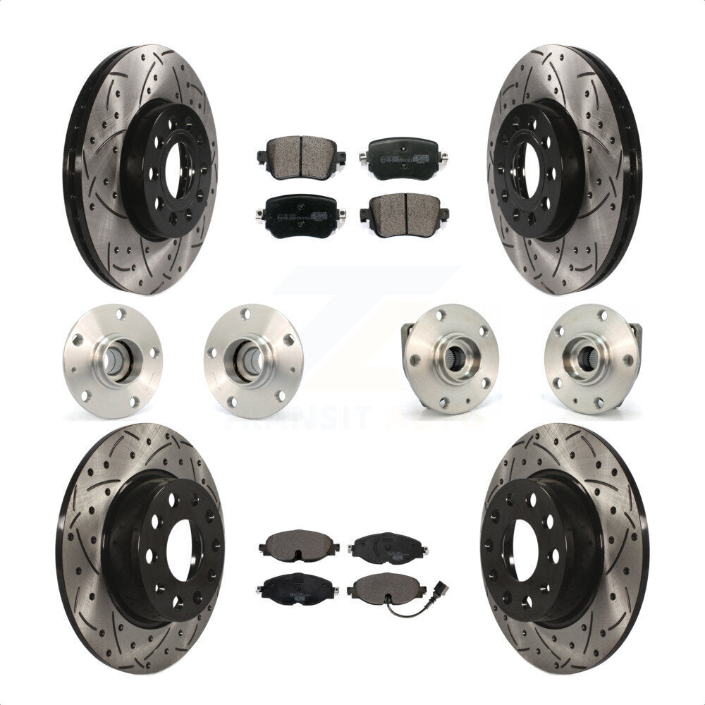 [Avant + Arrière] Kit d'ensemble roulement de roue et moyeu pour Volkswagen Golf SportWagen KBB-111226 par Transit Auto