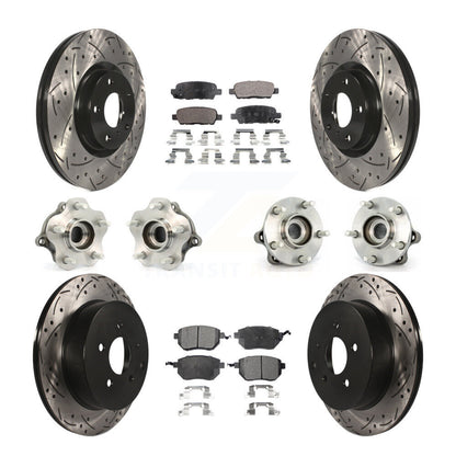 [Avant + Arrière] Kit d'ensemble roulement de roue et moyeu pour 2005-2007 Nissan Murano AWD KBB-111229