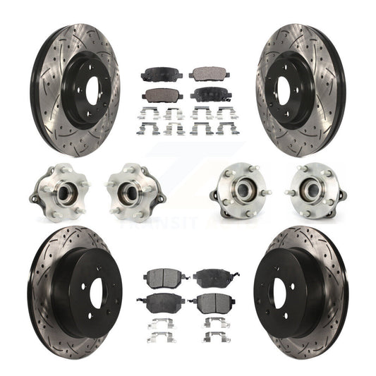 [Avant + Arrière] Kit d'ensemble roulement de roue et moyeu pour 2005-2007 Nissan Murano AWD KBB-111229