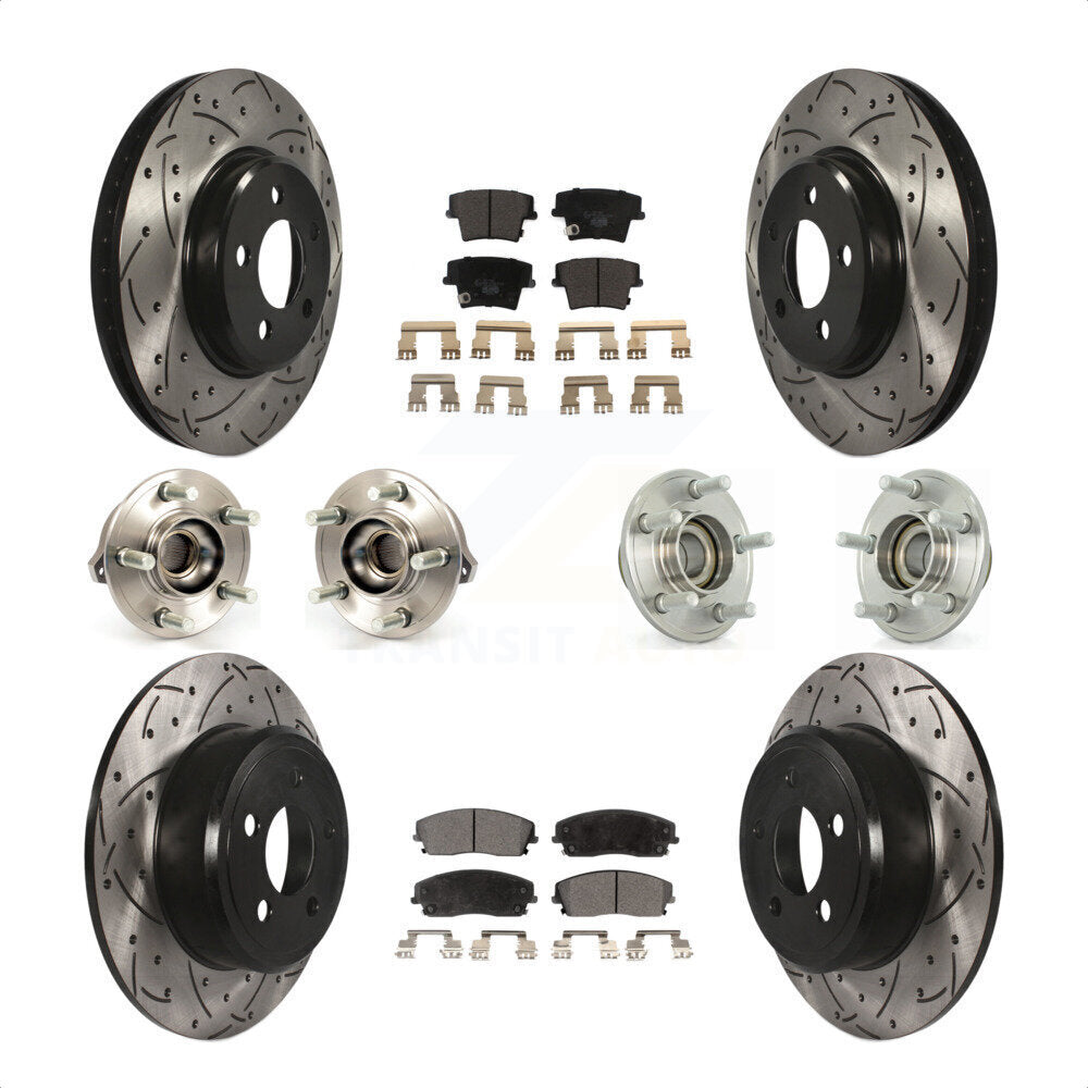 [Avant + Arrière] Kit d'ensemble roulement de roue et moyeu pour Dodge Charger Chrysler 300 Challenger KBB-111230 par Transit Auto