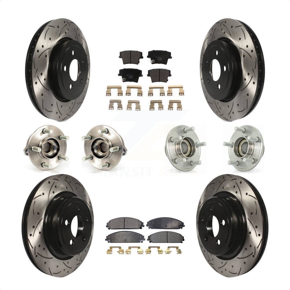 [Avant + Arrière] Kit d'ensemble roulement de roue et moyeu pour Dodge Charger avec Police Package KBB-111232 par Transit Auto