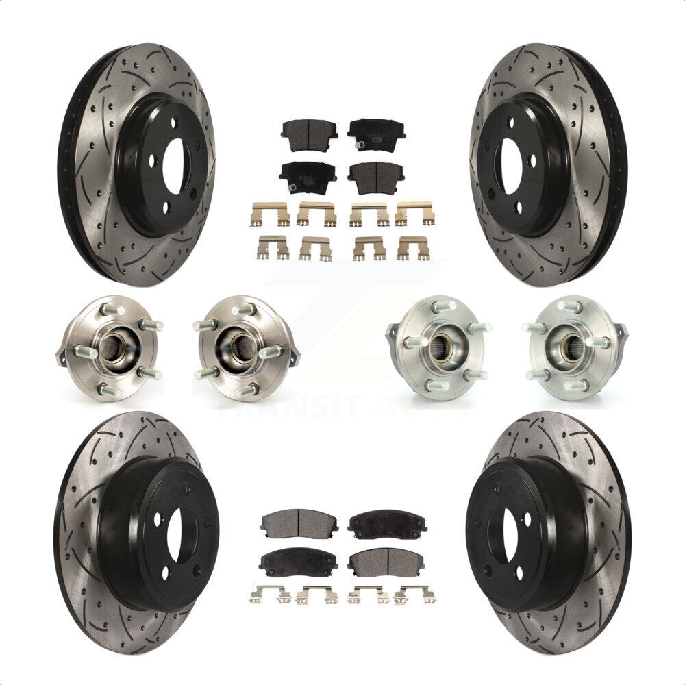 [Avant + Arrière] Kit d'ensemble roulement de roue et moyeu pour Dodge Charger Chrysler 300 AWD avec 2.7L KBB-111233 par Transit Auto