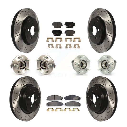 [Avant + Arrière] Kit d'ensemble roulement de roue et moyeu pour Dodge Charger AWD avec 5.7L avec Police Package KBB-111235