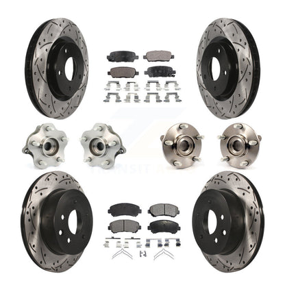 [Avant + Arrière] Kit d'ensemble roulement de roue et moyeu pour 2008-2013 Nissan Rogue AWD KBB-111243