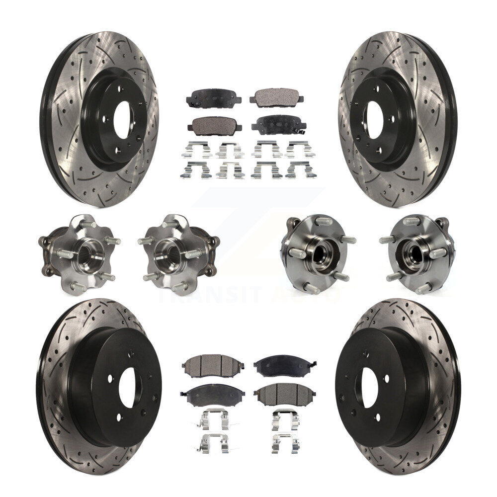 [Avant + Arrière] Kit d'ensemble roulement de roue et moyeu pour INFINITI QX70 M37 Q70 Q70L M56 M35h KBB-111251