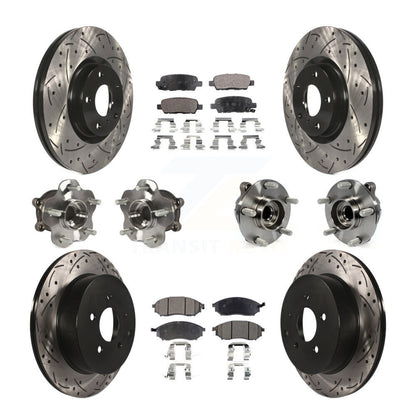[Avant + Arrière] Kit d'ensemble roulement de roue et moyeu pour INFINITI QX70 M37 Q70 Q70L M56 M35h KBB-111251