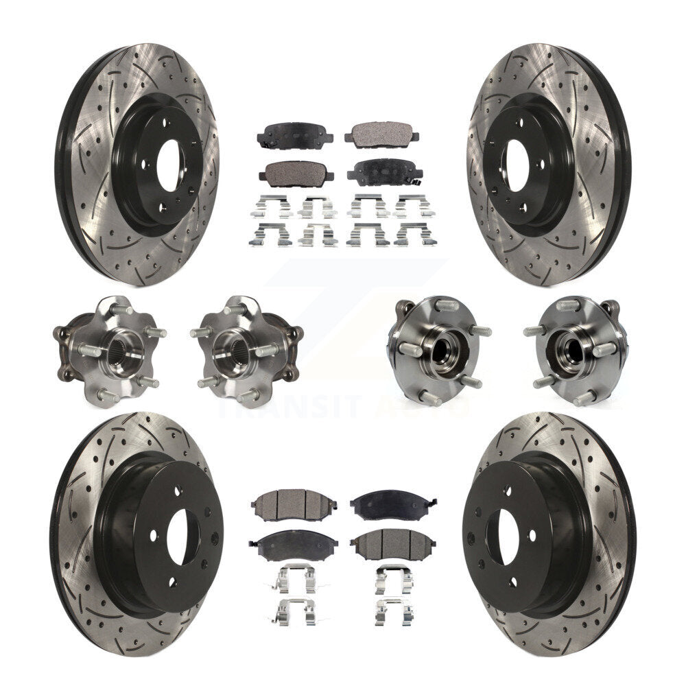 [Avant + Arrière] Kit d'ensemble roulement de roue et moyeu pour INFINITI G37 G35 EX35 G25 Nissan 370Z Q40 M35 QX50 M45 EX37 KBB-111252