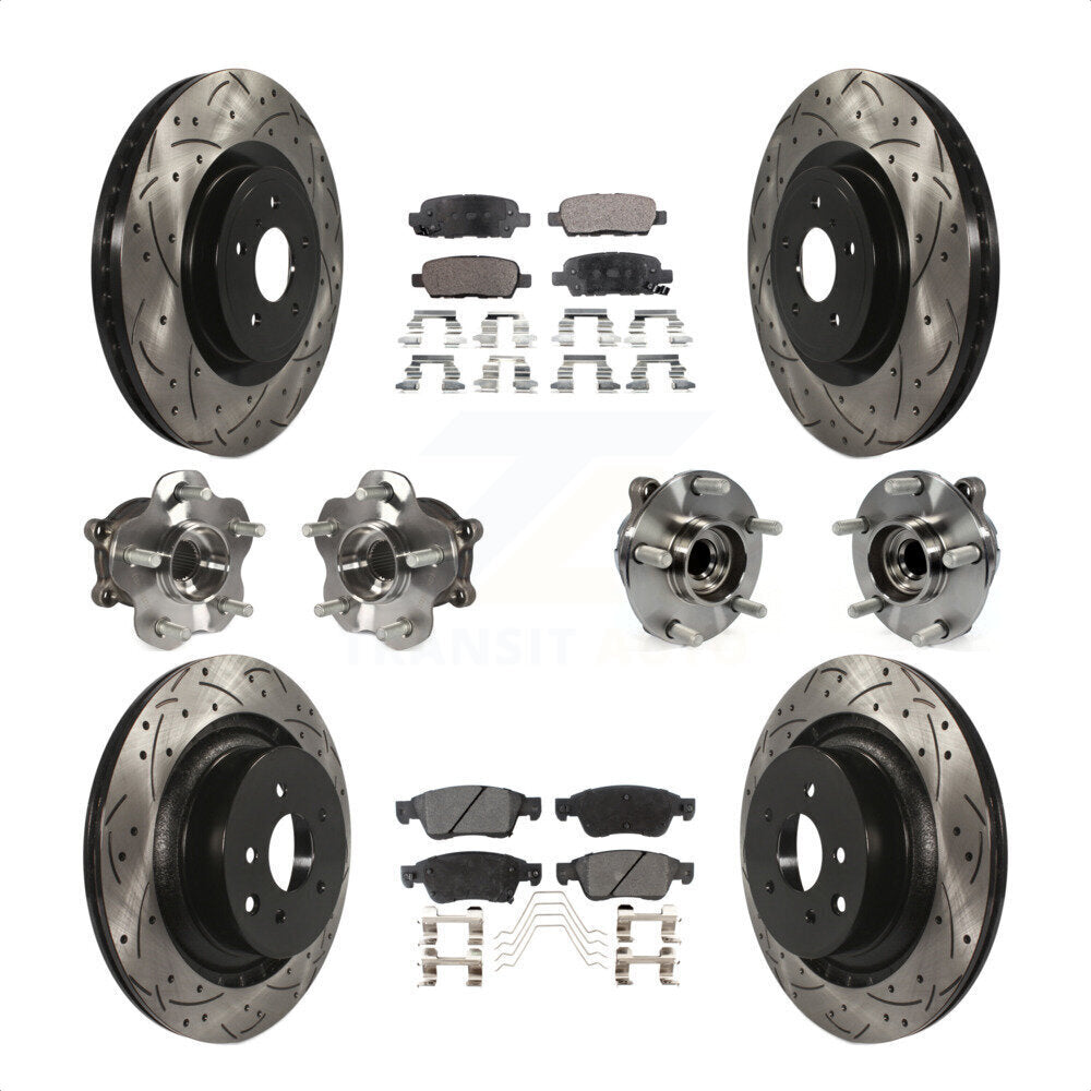 [Avant + Arrière] Kit d'ensemble roulement de roue et moyeu pour 2014 INFINITI Q60 Sport avec RWD sans Package KBB-111254 par Transit Auto