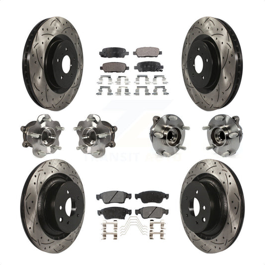 [Avant + Arrière] Kit d'ensemble roulement de roue et moyeu pour 2014 INFINITI Q60 Sport avec RWD sans Package KBB-111254 par Transit Auto