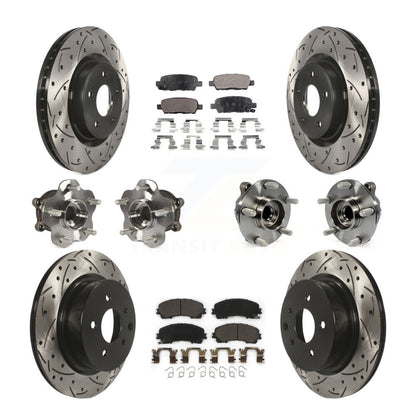 [Avant + Arrière] Kit d'ensemble roulement de roue et moyeu pour 2016-2017 INFINITI QX50 RWD KBB-111258