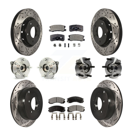 [Avant + Arrière] Kit d'ensemble roulement de roue et moyeu pour 2010-2011 Mitsubishi Lancer Ralliart Sportback avec AWD KBB-111265