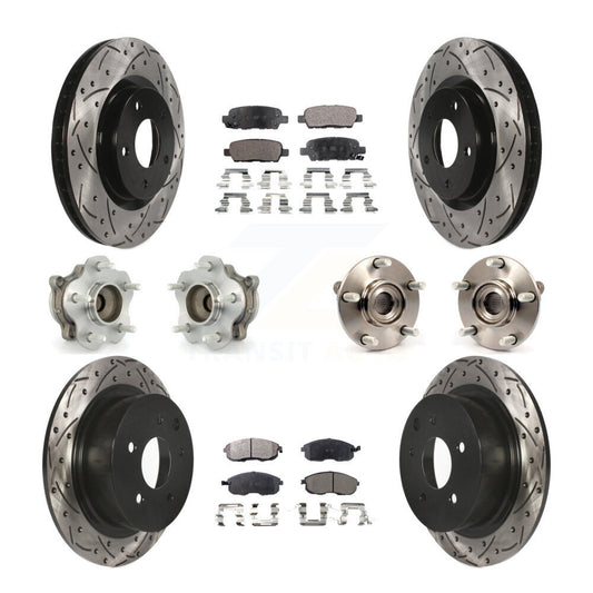 [Avant + Arrière] Kit d'ensemble roulement de roue et moyeu pour 2007-2012 Nissan Sentra SE-R avec 2.5L KBB-111266