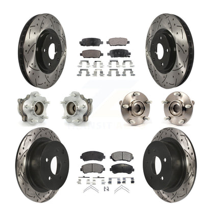[Avant + Arrière] Kit d'ensemble roulement de roue et moyeu pour 2007-2012 Nissan Sentra SE-R Spec V avec 2.5L KBB-111267