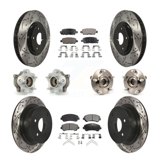 [Avant + Arrière] Kit d'ensemble roulement de roue et moyeu pour 2007-2012 Nissan Sentra SE-R Spec V avec 2.5L KBB-111267