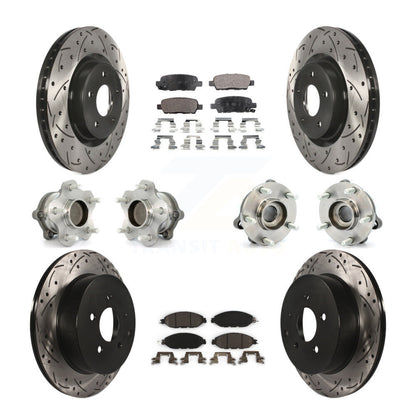 [Avant + Arrière] Kit d'ensemble roulement de roue et moyeu pour Nissan Pathfinder Murano INFINITI QX60 JX35 FWD KBB-111268