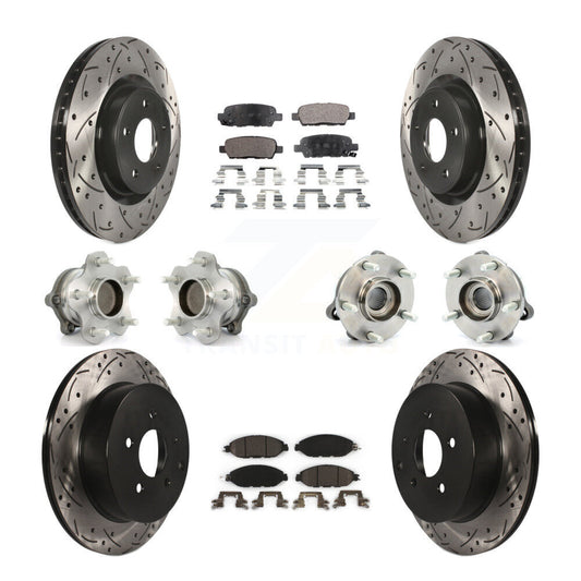 [Avant + Arrière] Kit d'ensemble roulement de roue et moyeu pour Nissan Pathfinder Murano INFINITI QX60 JX35 FWD KBB-111268