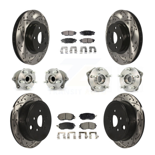 [Avant + Arrière] Kit d'ensemble roulement de roue et moyeu pour 2011 Subaru Impreza Outback Sport 2.5i Premium KBB-111271