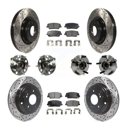 [Avant + Arrière] Kit d'ensemble roulement de roue et moyeu pour Hyundai Genesis Coupe KBB-111281