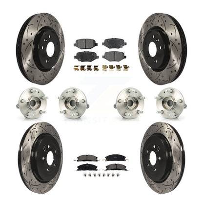 [Avant + Arrière] Kit d'ensemble roulement de roue et moyeu pour 2013 Ford Explorer Sport avec Heavy Duty Brakes KBB-111288
