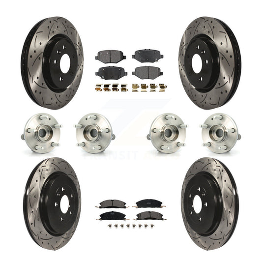 [Avant + Arrière] Kit d'ensemble roulement de roue et moyeu pour 2013 Ford Explorer Sport avec Heavy Duty Brakes KBB-111288