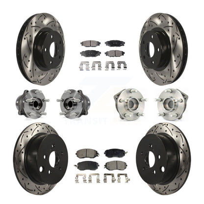 [Avant + Arrière] Kit d'ensemble roulement de roue et moyeu pour 2012-2013 Subaru Impreza Limited Base Premium KBB-111300