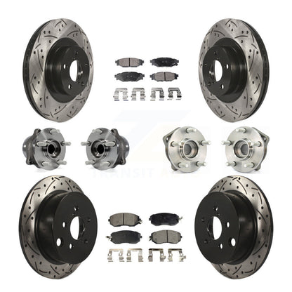 [Avant + Arrière] Kit d'ensemble roulement de roue et moyeu pour 2013 Subaru XV Crosstrek avec 292mm Diameter Rotor KBB-111301